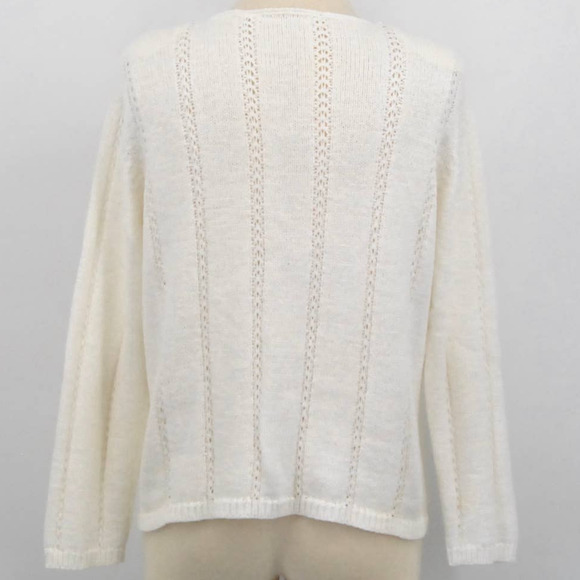 Vintage White Cardigan with Pearl Buttons - Picture 3 of 7